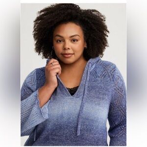 NWOT Space Dye Pullover Hoodie Cotton Blend